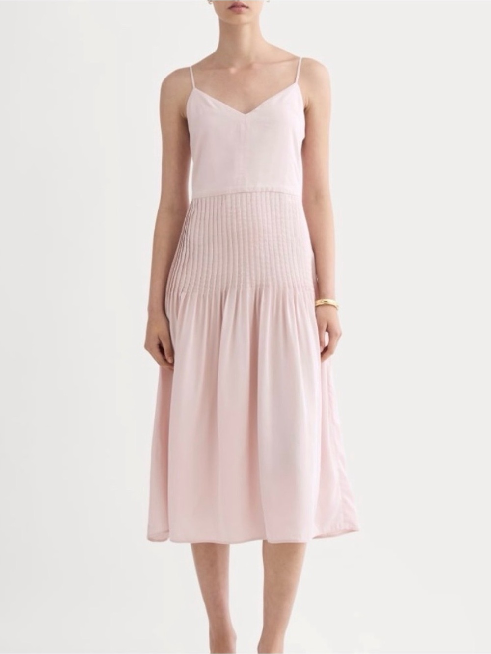 Everlane Blush Pink Spaghetti-Strap Midi Dress